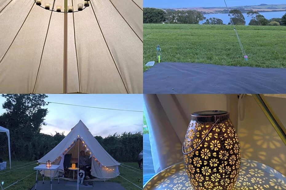 Guests camping set up