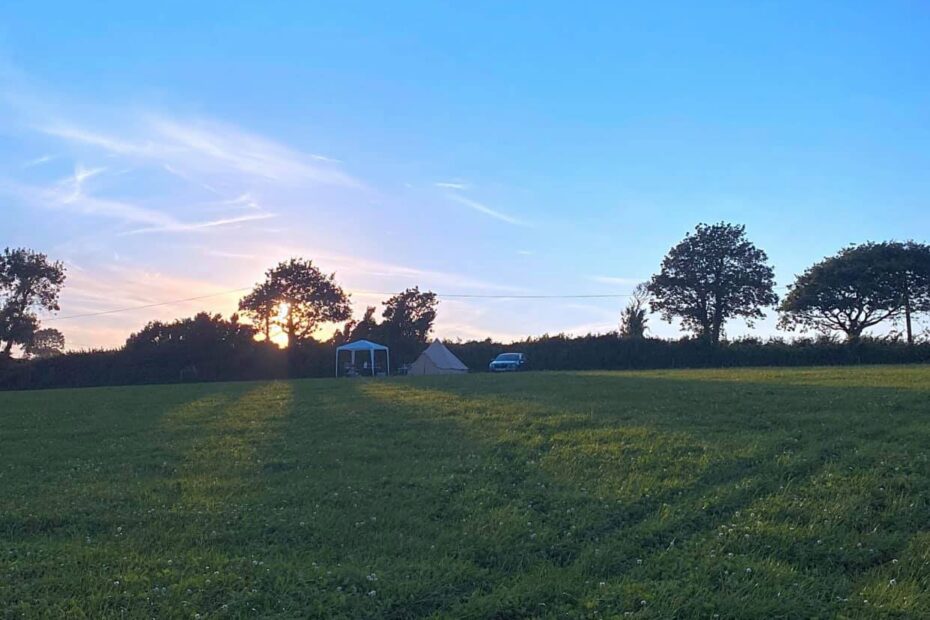 Guests camping set up